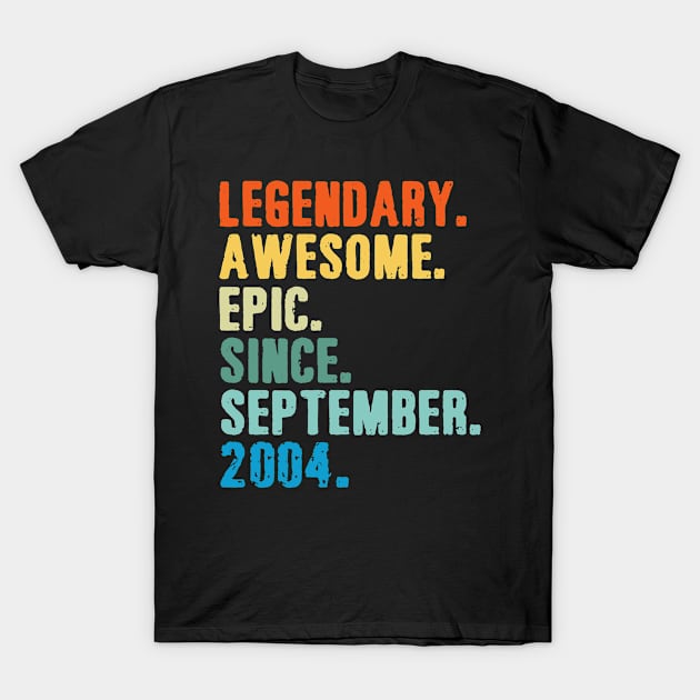 Legendary Since September 2004 T Shirt 16 Years Old T-Shirt by janetradioactive